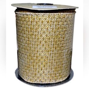 D. Stevens Ribbon woven burlap NWT fall holiday decor
